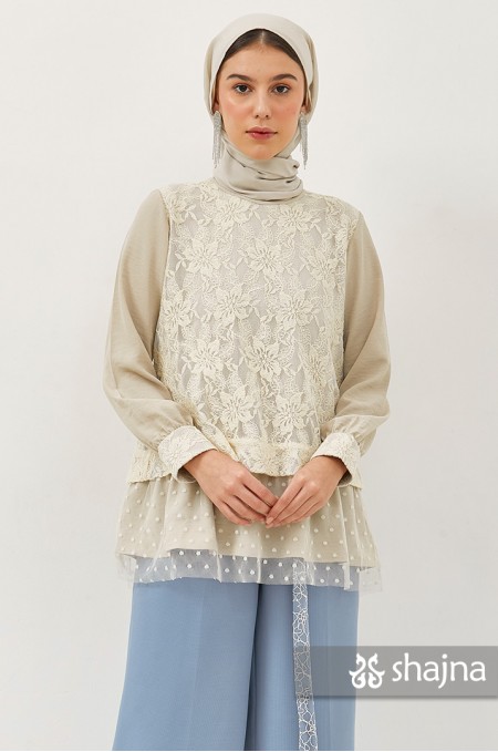 CREAM SEICA TOP - SK1129
