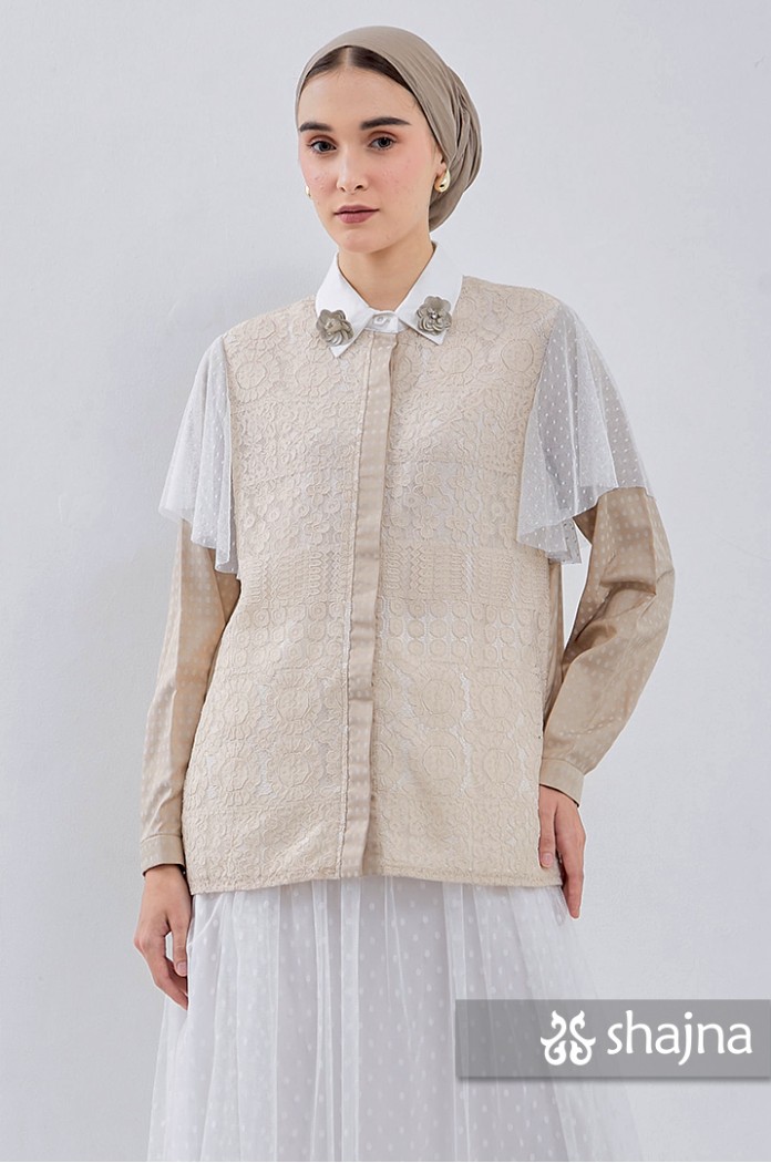 ATASAN MIREIL KREM - SK1232