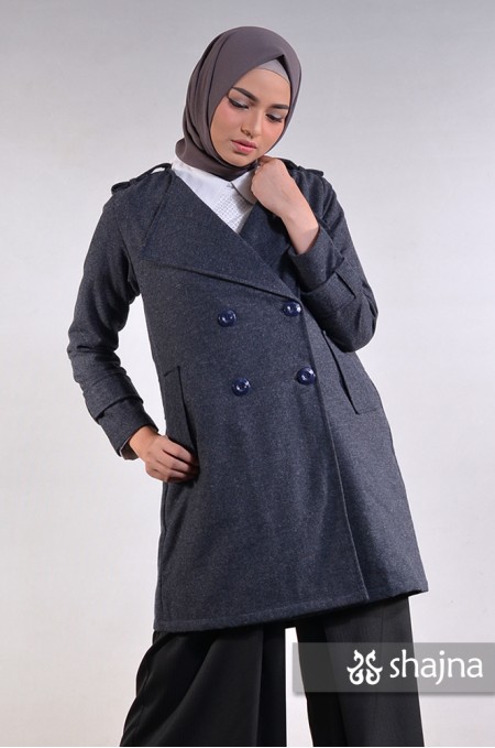 SK811B - NAVY ALKEA COAT