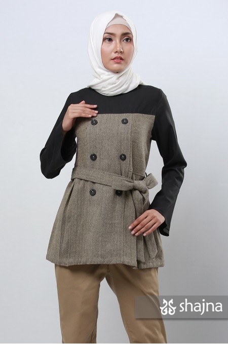 SK831B - BROWN TEANA TOP