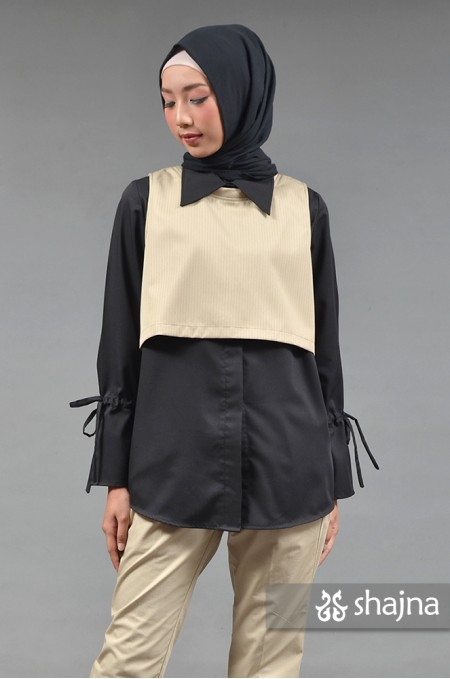 SK893 - KEMEJA ARVE HITAM