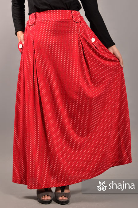 SKR041A - RED LIZZY SKIRT